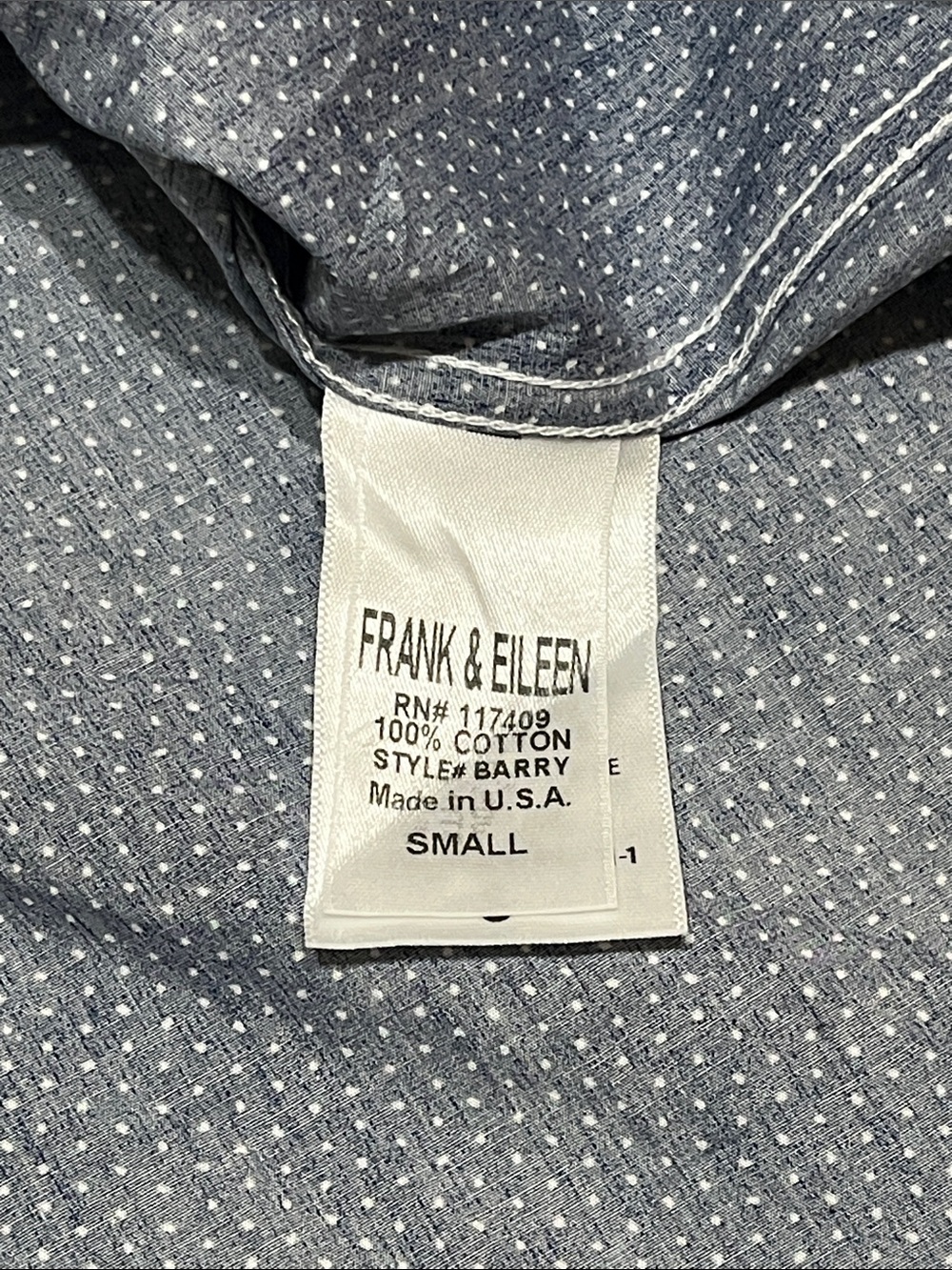 Frank & Eileen Navy Microdot Button-Down Shirt - Picture 7 of 7